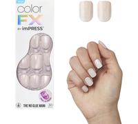 Ersan-Kiss Colorfx By Press On Nails - Rebel, No Glue Needed, White, Short Squoval