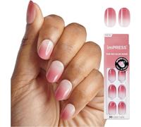 Ersan-Kiss Lot De 30 Faux Ongles Autocollants À Pression « Beat The Heat » - Rose - Forme Ovale Courte - Colle À Ongles Brevetée Forte Adhérence - Pas D'ébréchures Ni De Taches