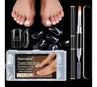 Ersan-Kit De Formes D¿Ongles En Poly Gel Pour Orteils - 150 Pcs De Moulages Réutilisables Doubles Pour Extensions Acryliques Et Pédicure Avec Pinceau Gel À Double Extrémité Et Lime À Ongles