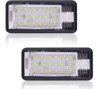 Ersan-Led Éclairage Plaque D'immatriculation Auto Ampoules Super Brillant Canbus Sans Erreur 6000k Xénon Blanc 18smd, 2pcs Led Plaque D'immatriculation Pour A/Udi A3 S3 A4 S4 A6 S6 C6 A8 S8 Q7 Rs4 Rs