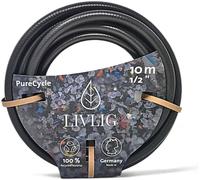 ERSAN-LIVLIG Tuyau d'arrosage 10m, Tuyau d'arrosage 1/2 pouce Made in Germany, Tuyau d'eau 10m en matériau 100% recyclé, indéformable, PureCycle