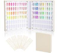 Ersan-Livre Ongle Nail Couleur Affichage, 120 Couleurs D'affichage Du Tableau Des Couleurs Des Ongles, Avec 120 Pcs Faux Ongles, Nuancier Ongles, Livre Ongles En Gel, Accessoire Onglel (Beige)