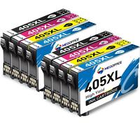 ERSAN-Lot de 8 Cartouches d'encre 405XL Compatible pour Epson Workforce Pro WF-4820 WF-3820 WF-7310 WF-7830 WF-7840 WF-4830 WF4820 WF3820 WF7310 WF7830 WF7840 WF4830