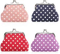 Ersan-- Monedero De 4 Paquetes Con Cierre De Corchete Kisslock - Bolsa De Cambio Pequeño, Con Monedero, Regalo Para Mujeres, Niñas, 3.5 ""L X 2.8"" H
