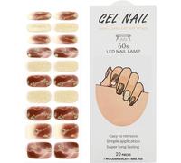 Ersan-Naildoki Autocollant Ongle Gels Semi-Durcis Nail Stickers, Nail Art Auto-Adhésif Ongle Décalque Belle Mode Décoration Pour Femmes Filles Nail Wraps