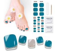 Ersan-Ongles En Gel Uv Semi Durci - 26 Pcs D'orteil Vernis À Ongles Autocollants Auto-Adhésifs Autocollant Pour Ongles En Gel Décorations Manucure Pour Ongle D'orteil Longue Durée Manucure