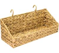 Ersan-Panier Suspendu Tressé En Jacinthe D'eau Durable, Panier De Rangement À Suspendre 40 X 15 X 15 Cm
