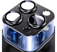 Ersan-Pour Iphone 15 Pro/Iphone 15 Pro Max Caméra Protection, Conception Intégrale Verre Trempé Protection Objectif Caméra Arrière Pour Iphone 15 Pro/Iphone 15 Pro Max - Noir