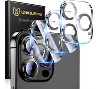 Ersan-Pour Iphone 16 Pro/Iphone 16 Pro Max Cam¿¿Ra Arri¿¿Re Protecteur - Ultra Hd Cam¿¿Ra Protection, 9h Duret¿¿, Ultra R¿¿Sistant Film Verre Tremp¿¿, Facile ¿¿ Installer, 3 Pi¿¿Ces-Noir Brillant