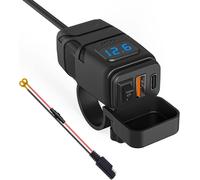 Ersan-Prise De Chargeur De Voiture Usb/Qk3.0 Et Pd/Type-C, Prise Usb Moto Etanche Charge Rapide Interrupteur, Adaptateur Usb Étanche Pour Moto Ip66 Pour Suv Marin De Bateau 12v (Bleu : Usb+Type C)