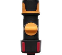 Ersan-Raccord De Tuyau, Avec Vanne On/Off, Points De Contact Softgrip, Taille Universelle, Ø 1,9 Cm (3/4''), 80 G, Noir/Orange/Rouge, 1027087