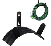 ERSAN-relaxdays Support Tuyau d¿arrosage, Montage Mural, pour 45 m & 5/8"", Enrouleur, dévidoir, métal, pour Le Jardin, Noir