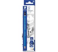 Ersan-Staedtler Mars Lumograph, Crayon À Dessin Dureté B Incroyablement Incassable, Haute Qualité, Recette Spéciale Mine, Forme Hexagonale, 12 Crayons Dans Une Boîte Pliante, 100-B