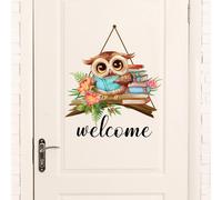 Ersan-® Sticker Mural Autocollant Pour Chambre D'enfant, Chambre De Bébé, Bureau, Salon, Chambre À Coucher, Bébé, Garçon Et Fille, Motif Chouette Sur Livre, Décoration Murale (C)