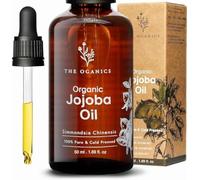 Ersan-The Oganics® Jojoba Oil 50ml - Organic 100% Pure Cold-Pressed - Natural Moisturiser For Face, Body, Hair, Beard & Nails \U2013 Vegan, Cruelty-Free \U2013 Amber Glass Bottle With Pipette