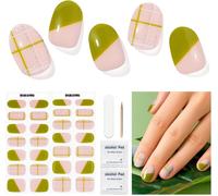 Ersan-Vernis Autocollant Uv, 28pcs Autocollant Ongle Gel Uv, Film Pour Ongles Autoadhésif, Gel Nail Stickers, Autocollants Et Pochoirs Pour Nail Art - Méthode Verte