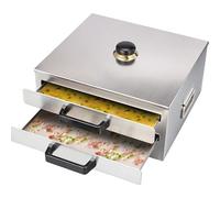 ERSDM Cuiseur vapeur multifonctionnel pour rouleaux de nouilles de riz, 2 tiroirs + 1 cuiseur vapeur, acier inoxydable, 1800W, 220V, Silver