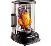 ERSDM Rôtissoire Verticale, Gril de rôtissoire électrique, Gril de rôtissoire Rotatif à 360 °, Machine à Viande Barbecue de 21 L avec Quatre Types de grilles, for brochettes, patates Douces et Dinde