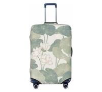 ERSDWRE Black Lily Pads Housse de bagage élastique pour valise Compatible avec accessoires de voyage 45,7 à 81,3 cm, Noir , S