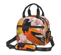 ERSDWRE Boîte à déjeuner réutilisable avec imprimé chardonneret pour femme, sac fourre-tout isotherme, pour bureau, pique-nique, voyage