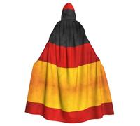 ERSDWRE Cape à capuche pour homme et femme avec imprimé drapeau de l'Allemagne - Cape médiévale pour cosplay