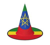 ERSDWRE Chapeau de sorcière imprimé drapeau de l'Éthiopie Chapeau de magicien Accessoires Cosplay pour Halloween, Noël, carnavals, bal masqué