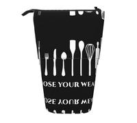 ERSDWRE Choose Your Weapon Trousse télescopique avec fermeture éclair et porte-crayons
