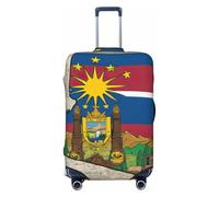 ERSDWRE Housse de bagage élastique avec drapeau de l'Idaho abstrait - Carte 02 - Convient aux accessoires de voyage de 45,7 à 81,3 cm, Noir , L