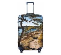 ERSDWRE Housse de bagage élastique imprimée des îles de Norvège - Convient aux accessoires de voyage de 45,7 à 81,3 cm, Noir , S