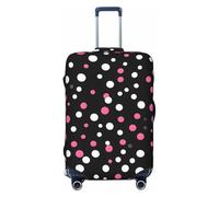 ERSDWRE Housse de protection élastique à pois noirs pour valise de 45,7 à 81,3 cm, Noir , XL
