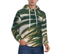 ERSDWRE Los Angeles Palm Trees Print Sweatshirts confortables pour adultes et hommes Sweat à capuche en polaire à manches longues avec poches, Noir , M