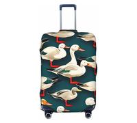 ERSDWRE Mallard Ducks Housse de bagage élastique pour valises Compatible avec accessoires de voyage de 45,7 à 81,3 cm, Noir , S