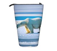 ERSDWRE Polar Bear Ice Trousse à crayons télescopique avec fermeture éclair