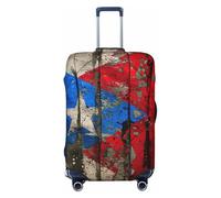 ERSDWRE Porto Rico Housse de bagage élastique avec motif drapeau de Porto Rico Convient aux accessoires de voyage de 45,7 à 81,3 cm, Noir , XL