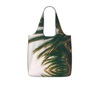 ERSDWRE Sacs d'épicerie Los Angeles avec imprimé palmiers | Sacs d'épicerie réutilisables pliables en polyester léger et lavable Grand sac fourre-tout pour le shopping quotidien