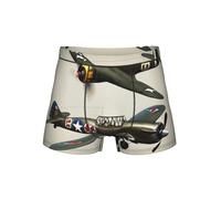 ERSDWRE Sous-vêtement confortable imprimé avions de la Seconde Guerre mondiale pour homme Nouveauté Homme Boxer respirant Slip, Noir , 4XL