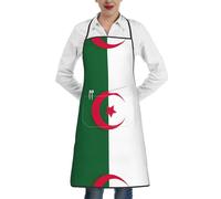 ERSDWRE Tablier de cuisine avec poches Motif drapeau de l'Algérie Unisexe