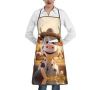 ERSDWRE Tablier de cuisine unisexe avec poches Motif vache au lait