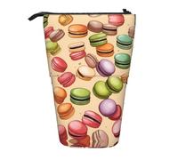 ERSDWRE Trousse à crayons télescopique aromatisée macaron biscuit Kawaii papeterie sac à fermeture éclair pochette à crayons debout
