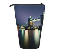 ERSDWRE Trousse télescopique Night London Tower Bridge Kawaii avec fermeture éclair