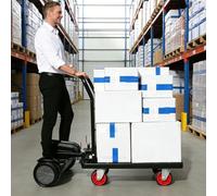 ErShangMao Chariot Électrique À Plateforme, Chariot De Jardin Motorisé, Transpalette Électrique À Plateau, Pneus 8 Pouces, Capacité 660 LB, Vitesse 12 Km/H, pour Entrepôt Et Logistique 110 * 65cm