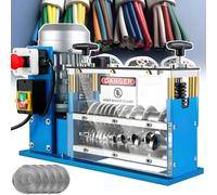 ErShangMao Dénudeur De Câbles Électrique Automatique Industriel, 370 W/750 W, 30 Mètres/Min, pour Le Recyclage des Câbles en Cuivre De 1,5 À 38 Mm, avec Arrêt d'urgence. 750W