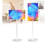 ErShangMao Téléviseur Portable-Moniteur Mobile Multifonctionnel À Écran Tactile,Moniteur Intelligent avec 10 Heures D'autonomie,Télécommande Vocale pour Solutions De Bureau Intelligentes 24in6+64g