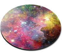 ERSHI-1 tapis de souris rond de 20 cm - Motif galaxie - Nébuleuse - Système solaire - Science, physique, astronomie, astrologie - [1