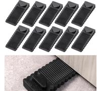 ERSHI-10 Pièces Cale Porte Caoutchouc Souple, Cale Porte Sol Caoutchouc Antidérapante Cale Porte Durables Butee de Portail Bloque[746]