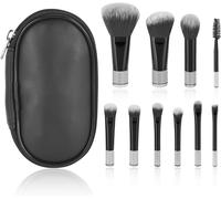 Ershi-10 Pièces Pinceaux Maquillage,Kit Pinceaux Maquillages Avec Sac De Rangement,Mini Pinceaux De Maquillage De Voyage,Lot De Pi[533]