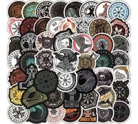 Ershi-100 Pièces D'autocollants Totem Viking, Autocollants En Vinyle De Décoration Esthétique Pour Album, Ordinateur Portable, Enf[1