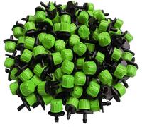 ERSHI-100Pcs 1/4"" Goutteur Irrigation, Vert Goutteurs réglables d'irrigation arrosage Goutte à Goutte pour Plante Jardin Serre Pot[2