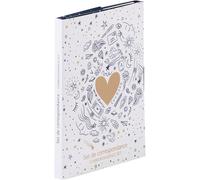 Ershi-- 116299c - Un Set De Correspondance 8 Cartes 11x15,5 Cm Assorties Décor Céleste/Lune/Etoile/Coeur Et 8 Enveloppes Pollen C6[760]