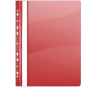 Ershi-1704001pl-04 Lot De 10 Classeurs Perforés En Plastique Transparent A4 Rouge Transparent Plastique Pvc Rigide Couverture Tran[3547]